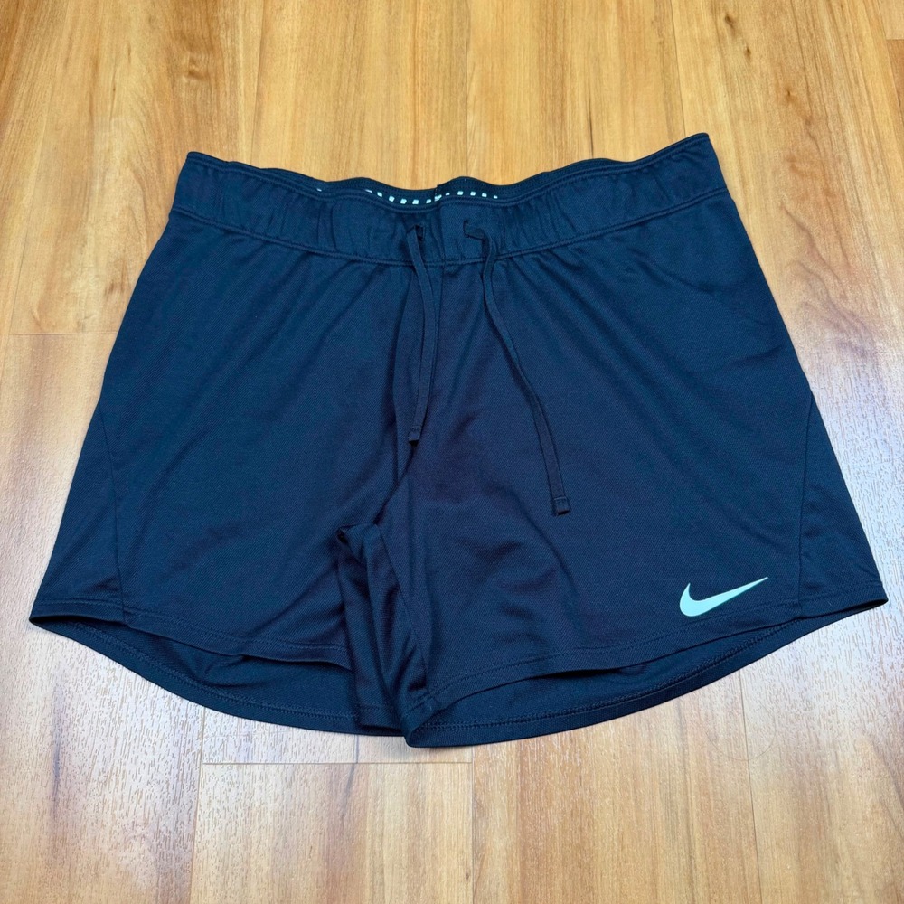 Nike Dri-FIT Womens Black Running Training Shorts Drawstring 885273-011 Small